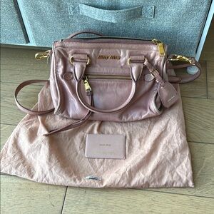 Miu Miu Pink Leather Handbag